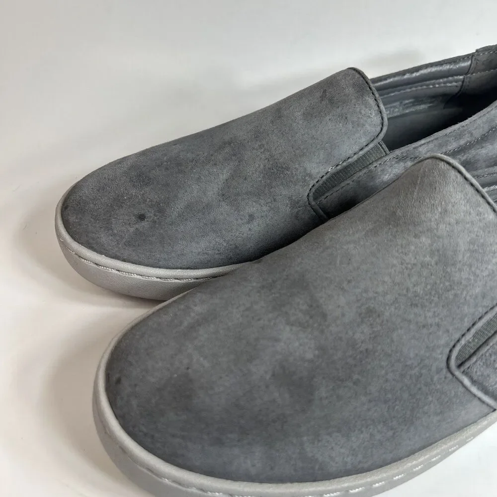 Vionic Women's Sneakers Size 8 Avery Pro Suede Slip On Vio Grip  Leather Gray